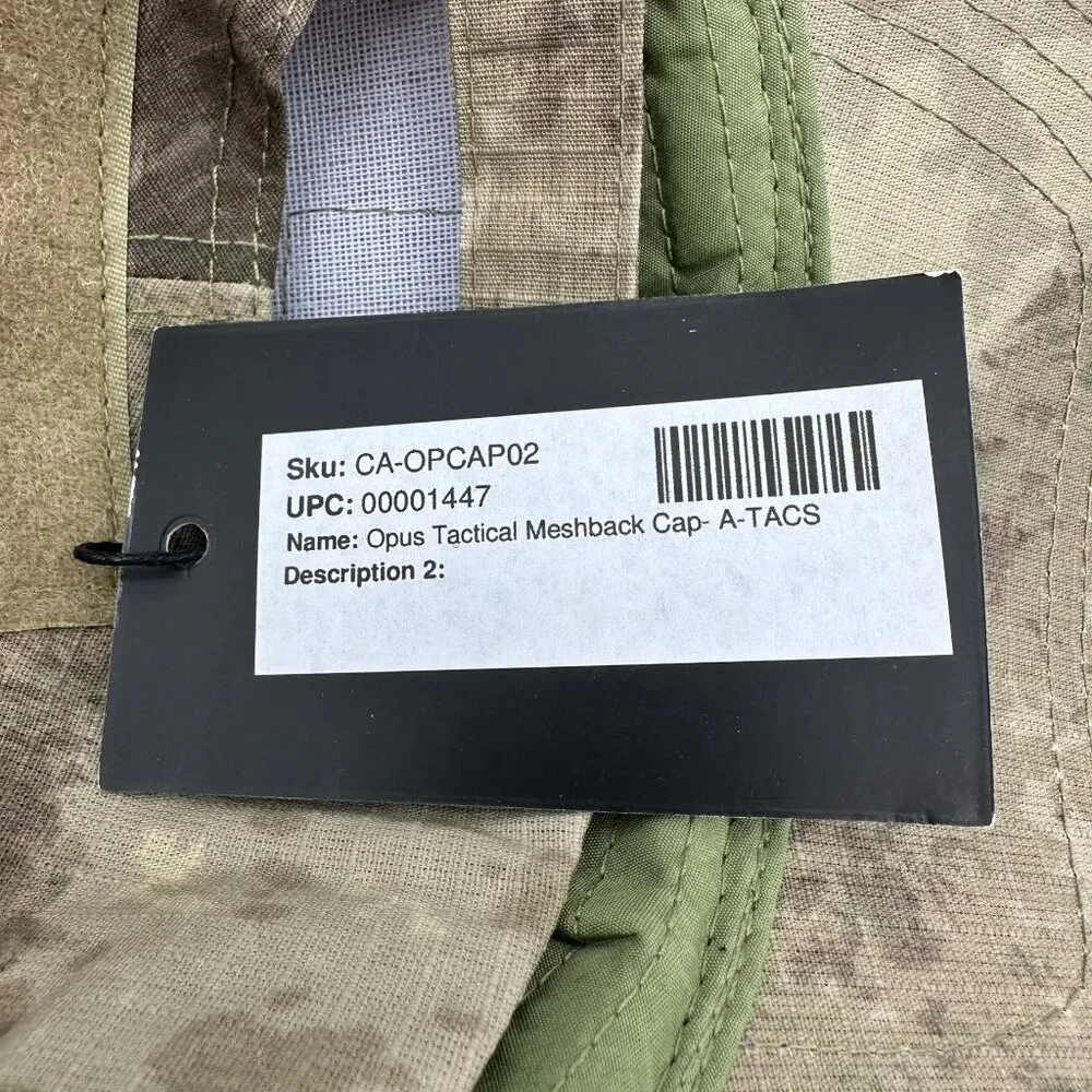 Opus Tactical Meshback Adjustable‎ Operator Cap, OSFM, A-TACS AU Camo/Olive
